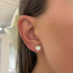 Heart Diamond Halo Studs 1.25 ctw