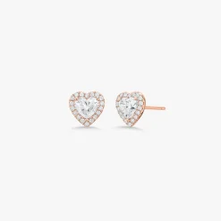 Heart Diamond Halo Studs 1.25 ctw