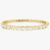 Heart Shaped Diamond Bezel Bangle Bracelet 3.90 ctw
