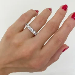 Helena Asscher Cut Diamond Band 2.50 ctw