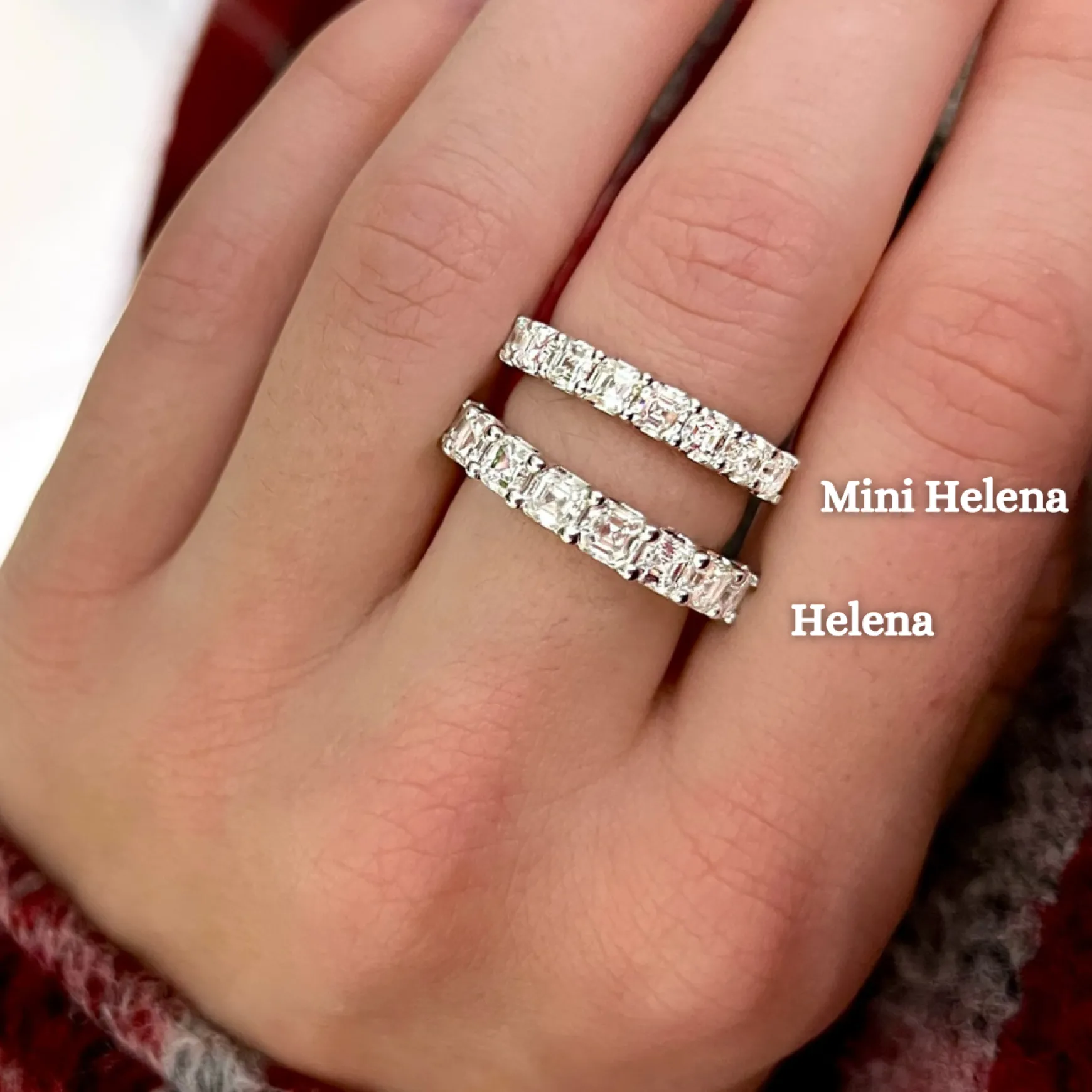 Helena Asscher Cut Diamond Band 2.50 ctw