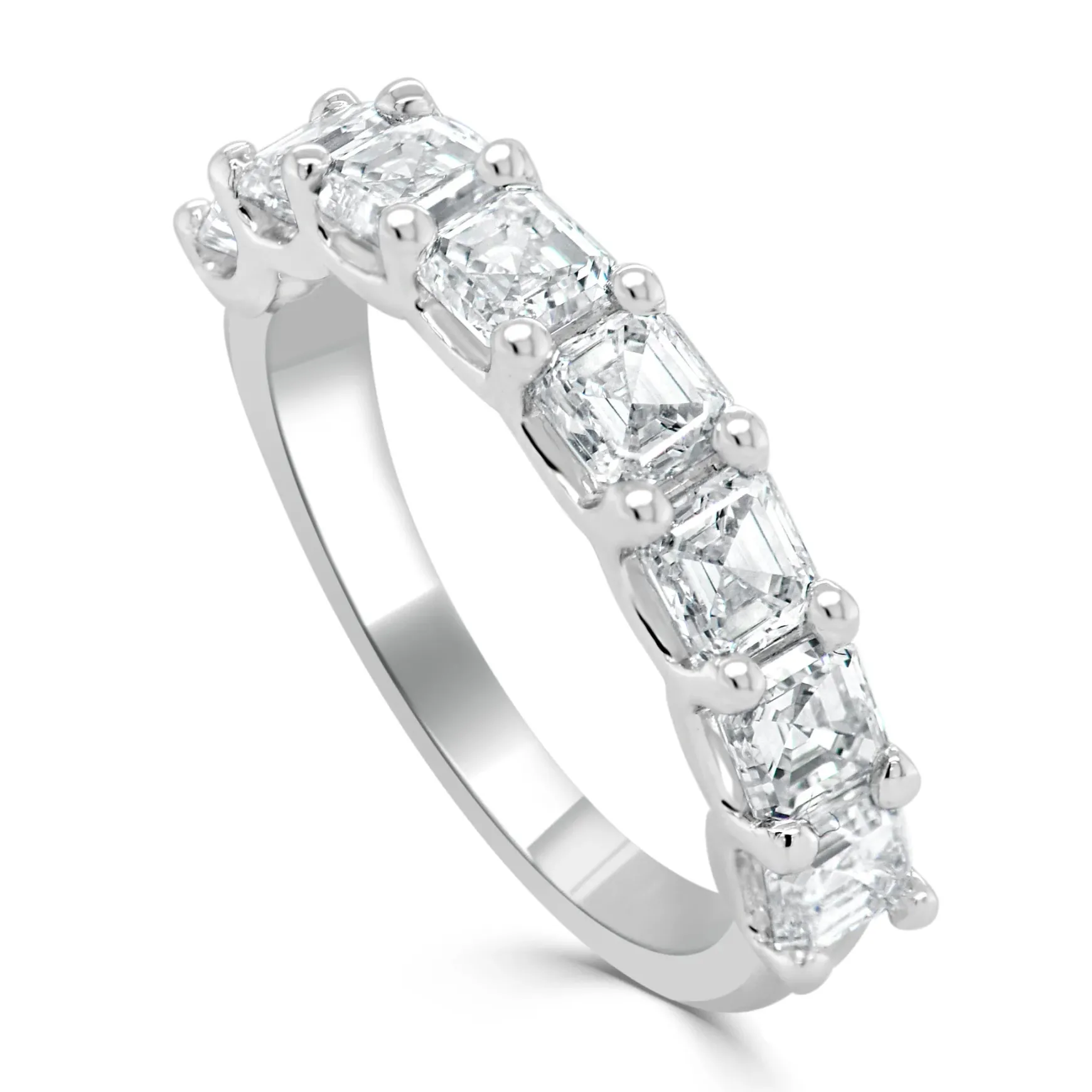 Helena Asscher Cut Diamond Band 2.50 ctw