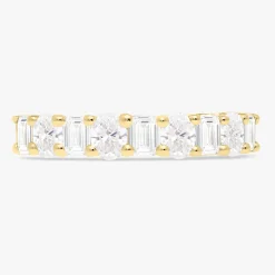 Henri Alternating Oval & Emerald Cut Diamond Band 1.29 ctw