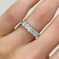 Henri Alternating Oval & Emerald Cut Diamond Band 1.29 ctw