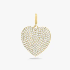 Hilton Pave Diamond Heart Charm