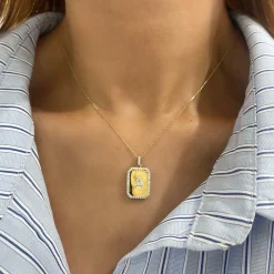 Initial Dog Tag Charm