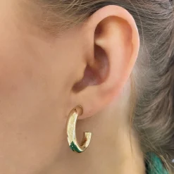 Jade Tube Hoops 15mm