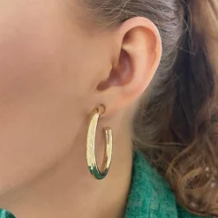 Jade Tube Hoops 30mm