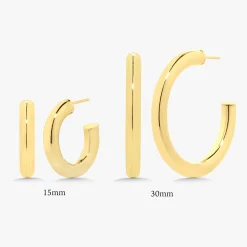 Jade Tube Hoops 15mm