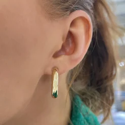Jade Tube Hoops 15mm