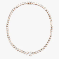 Josette Floating Oval Diamond Necklace 35 ctw