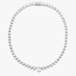 Josette Floating Oval Diamond Necklace 35 ctw