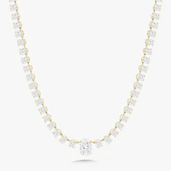 Josette Floating Oval Diamond Necklace 35 ctw