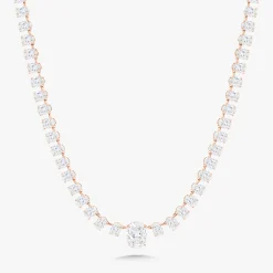 Josette Floating Oval Diamond Necklace 35 ctw