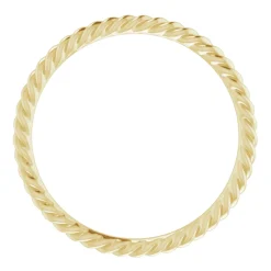 14k Gold Skinny Rope Eternity Band