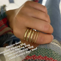14k Gold Skinny Rope Eternity Band