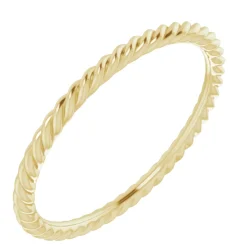 14k Gold Skinny Rope Eternity Band