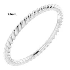 14k Gold Skinny Rope Eternity Band