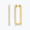 Karsen Rectangular Diamond Huggie Earrings
