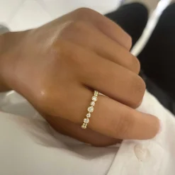 Kate Three Quarter Bezel Diamond Band