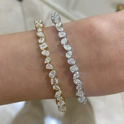 Kehlani Multi-Shape Diamond Bangle Bracelet 3.08 ctw
