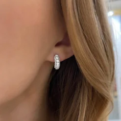 Kennedy Pave Diamond Huggie Earrings 1.64 ctw