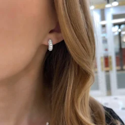 Kennedy Pave Diamond Huggie Earrings 1.64 ctw
