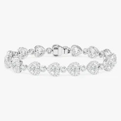 Khyla Heart Halo Diamond Tennis Bracelet 12 ctw