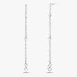 Kirchof Diamond Dangle Stud Earrings 1.25 ctw