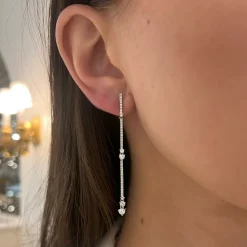 Kirchof Diamond Dangle Stud Earrings 1.25 ctw
