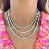 Kylan Three Prong Diamond Tennis Necklaces