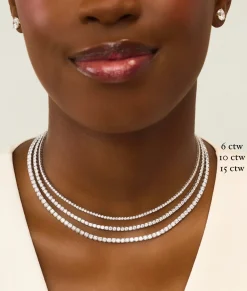 Lab Grown Diamond Tennis Necklace 6 ctw