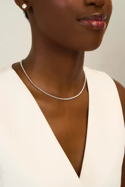 Lab Grown Diamond Tennis Necklace 6 ctw