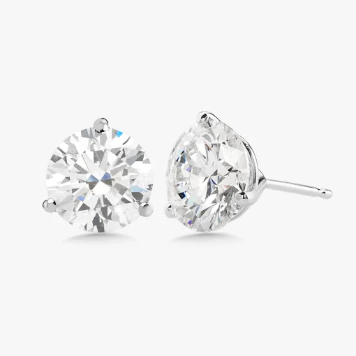 Lab Grown Three Prong Martini Diamond Stud Earrings (6 ctw) *Emily's Pick*