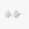 Lab Grown Three Prong Martini Diamond Stud Earrings (3 ctw)