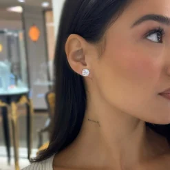 Lab Grown Three Prong Martini Diamond Stud Earrings (6 ctw) *Emily's Pick*