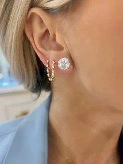 Lab Grown Three Prong Martini Diamond Stud Earrings (6 ctw) *Emily's Pick*
