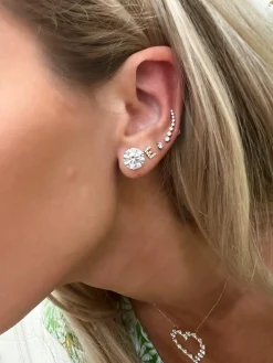 Lab Grown Three Prong Martini Diamond Stud Earrings (6 ctw) *Emily's Pick*