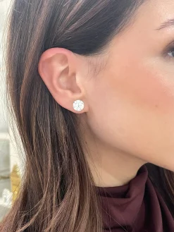 Lab Grown Three Prong Martini Diamond Stud Earrings (6 ctw) *Emily's Pick*