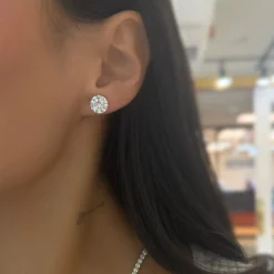 Lab Grown Three Prong Martini Diamond Stud Earrings (6 ctw) *Emily's Pick*