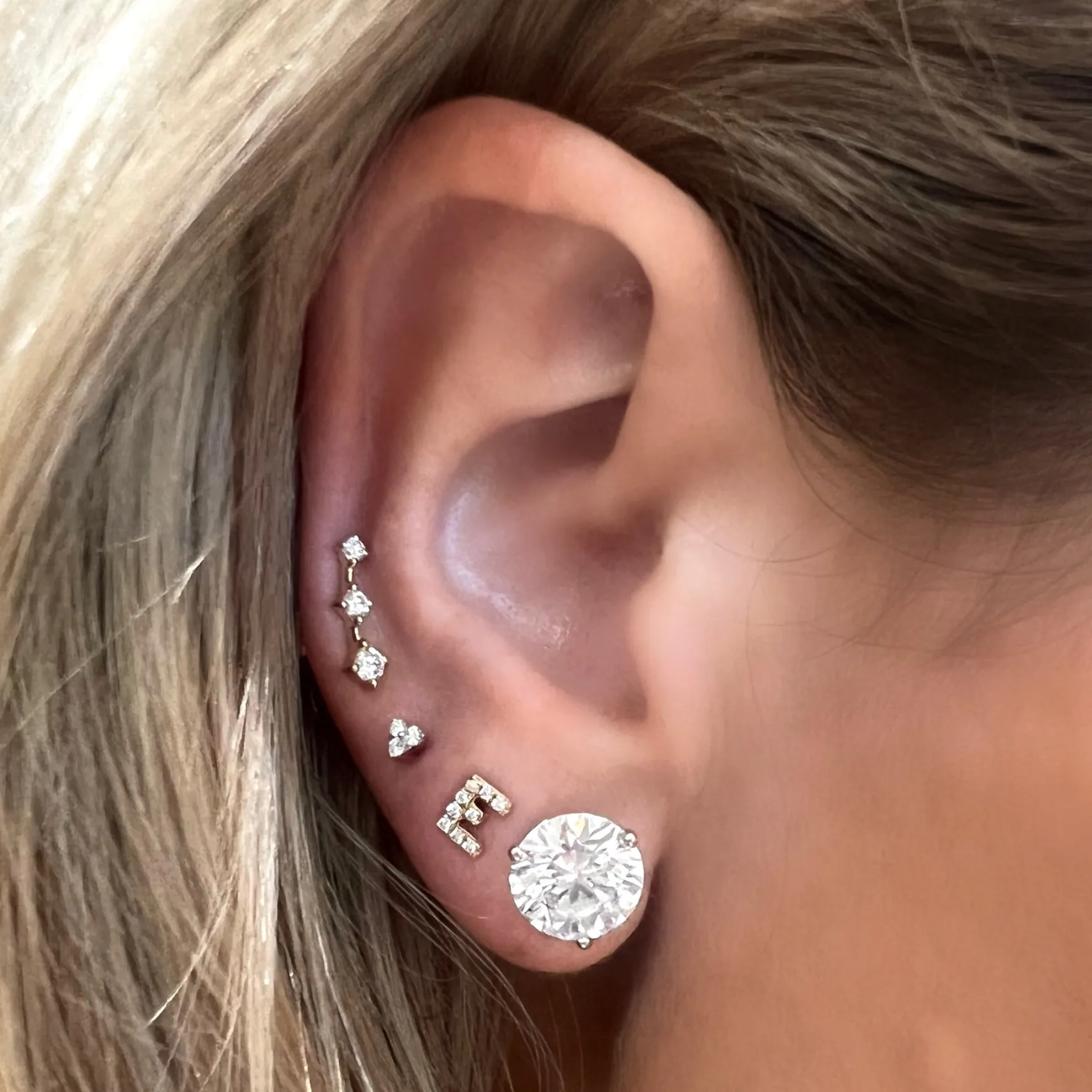 Lab Grown Three Prong Martini Diamond Stud Earrings (6 ctw) *Emily's Pick*