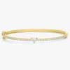 Lady Luck Diamond Heart Bangle Bracelet