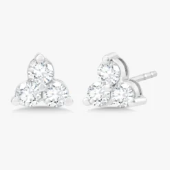 Large Trilogy Cluster Stud Earrings