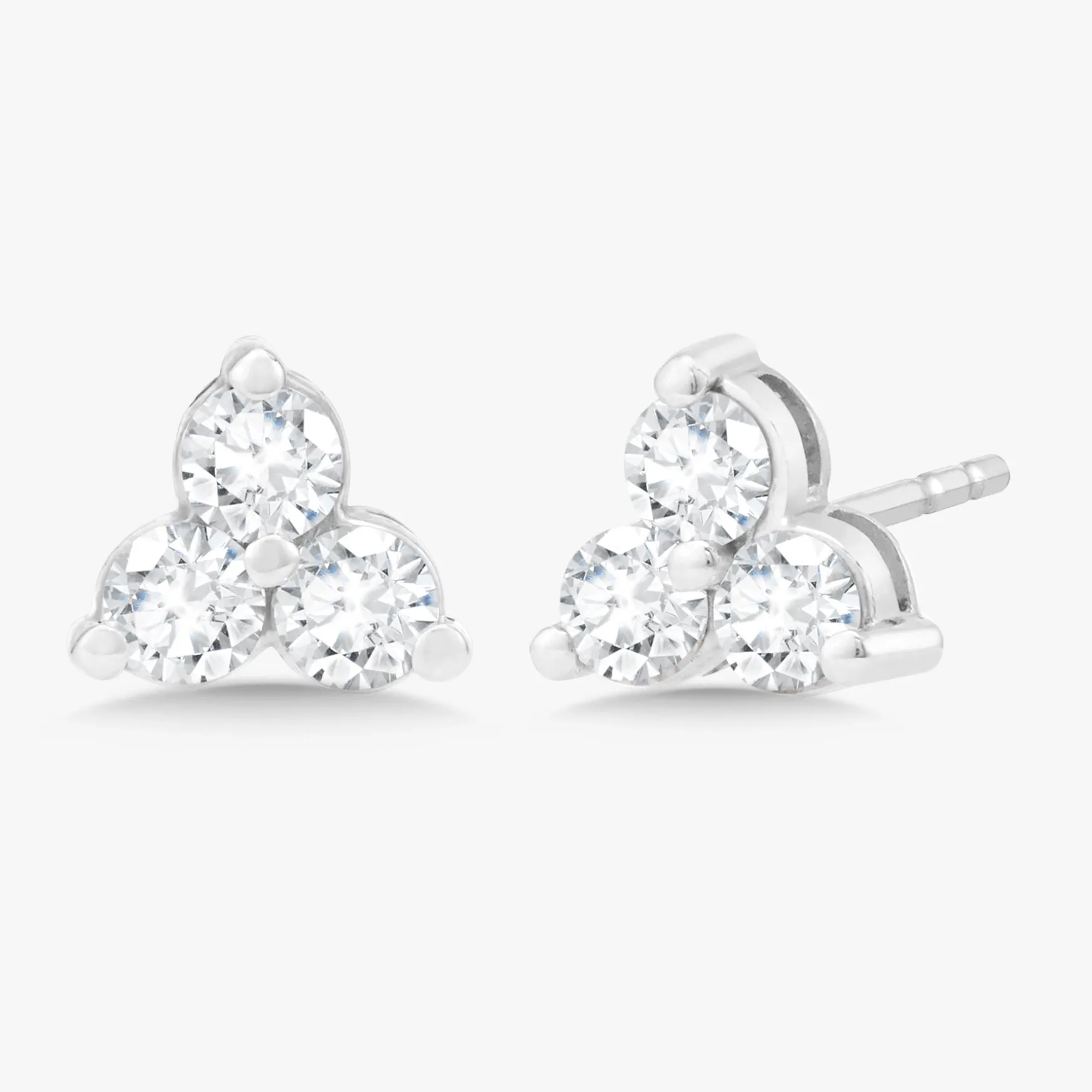 Large Trilogy Cluster Stud Earrings