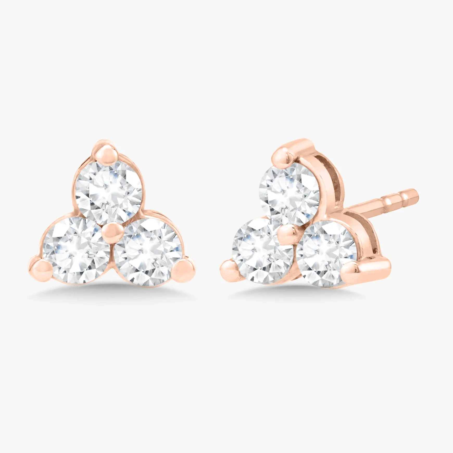 Large Trilogy Cluster Stud Earrings