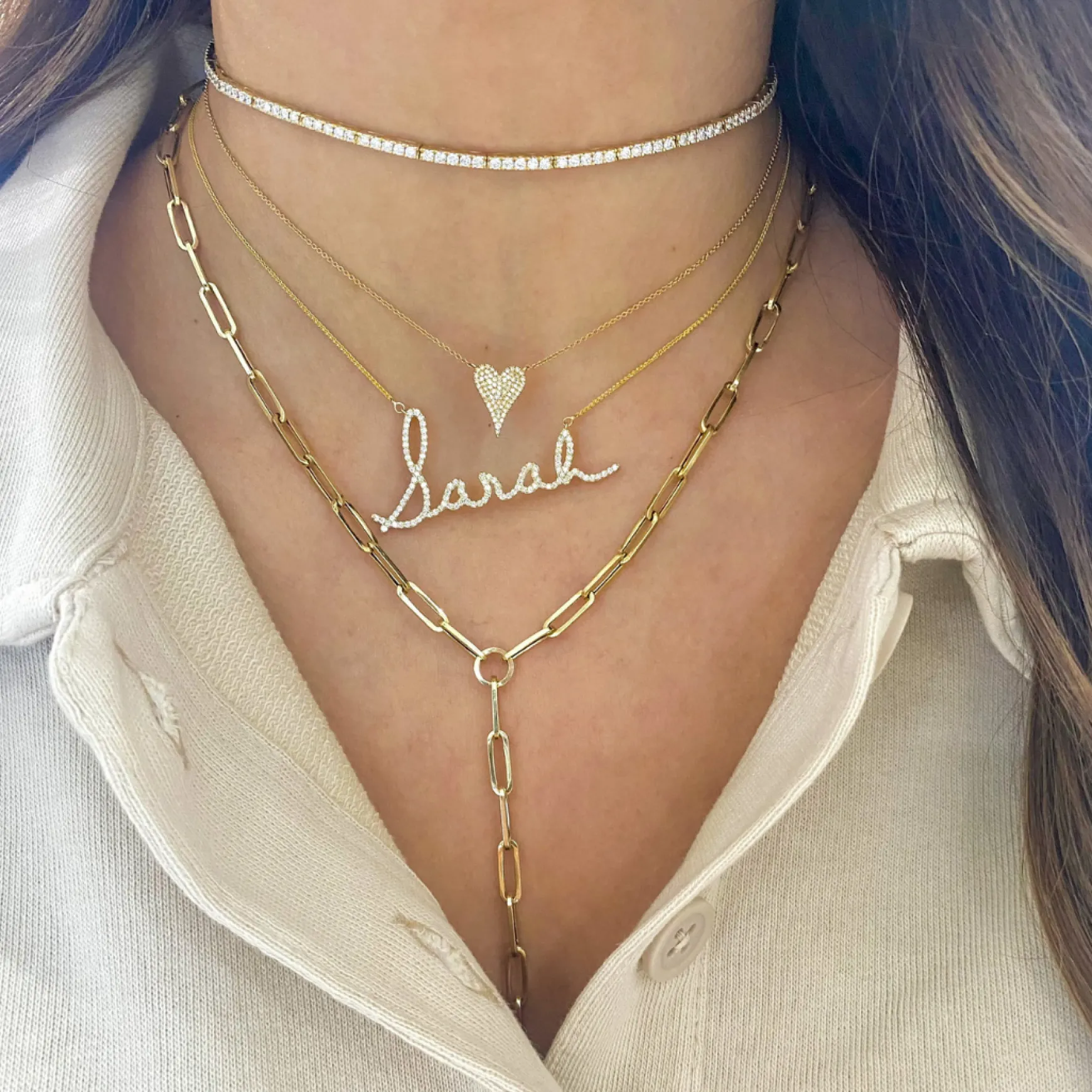 Lariat Paperclip Necklace