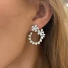 LeFevre Diamond Pear Flower Drop Earrings