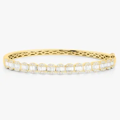 Lilium Tapered Baguette Diamond Bangle 2.10 ctw