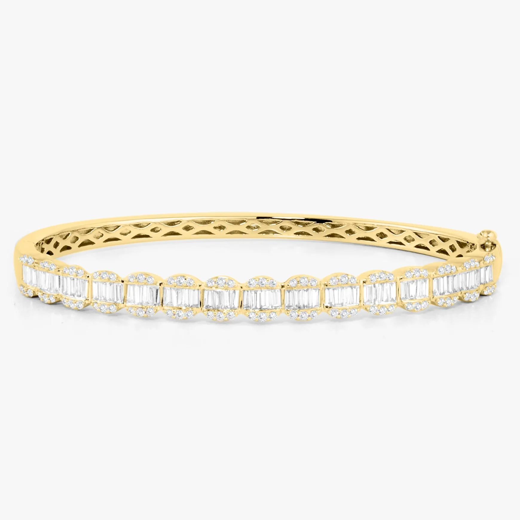 Lilium Tapered Baguette Diamond Bangle 2.10 ctw