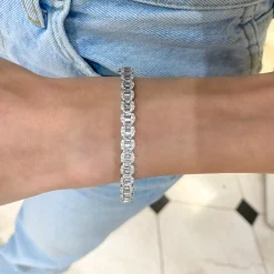 Lilium Tapered Baguette Diamond Bangle 2.10 ctw